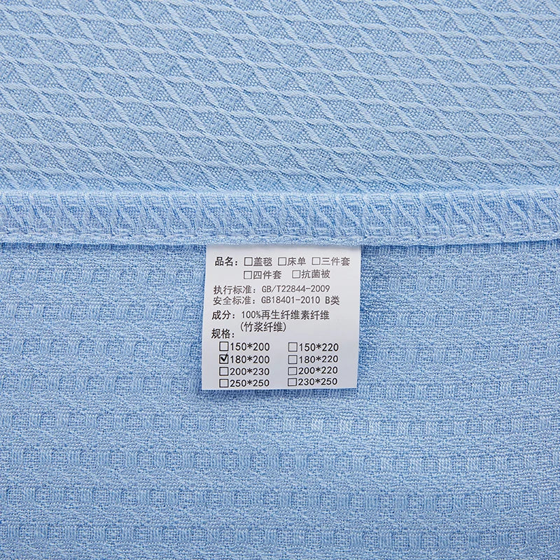 HushWeight Bamboo Cooling Blanket-Lightweight Calm for Warm Nights