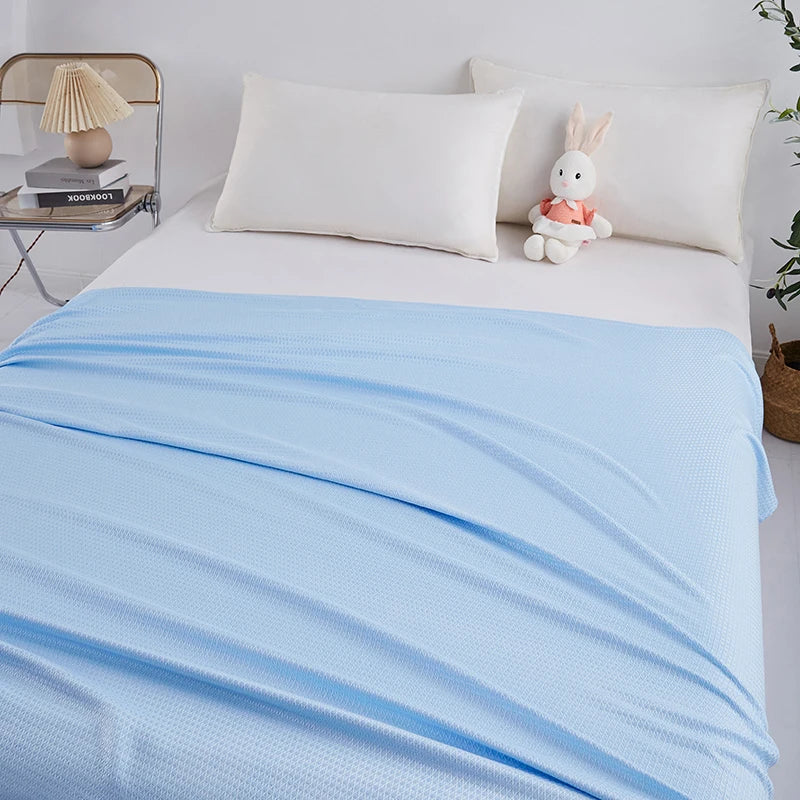 HushWeight Bamboo Cooling Blanket-Lightweight Calm for Warm Nights