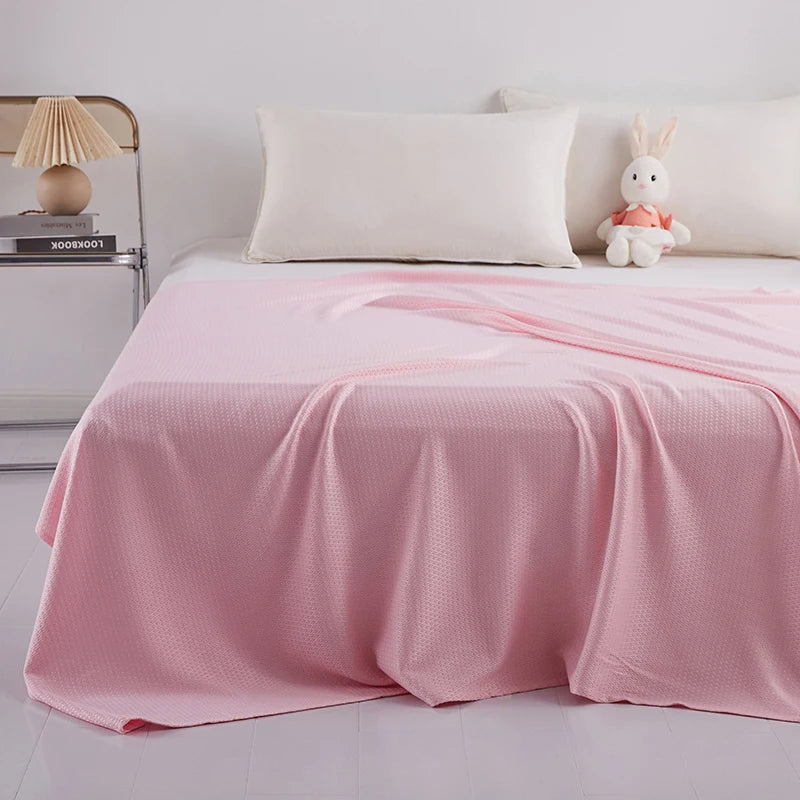 HushWeight Bamboo Cooling Blanket-Lightweight Calm for Warm Nights