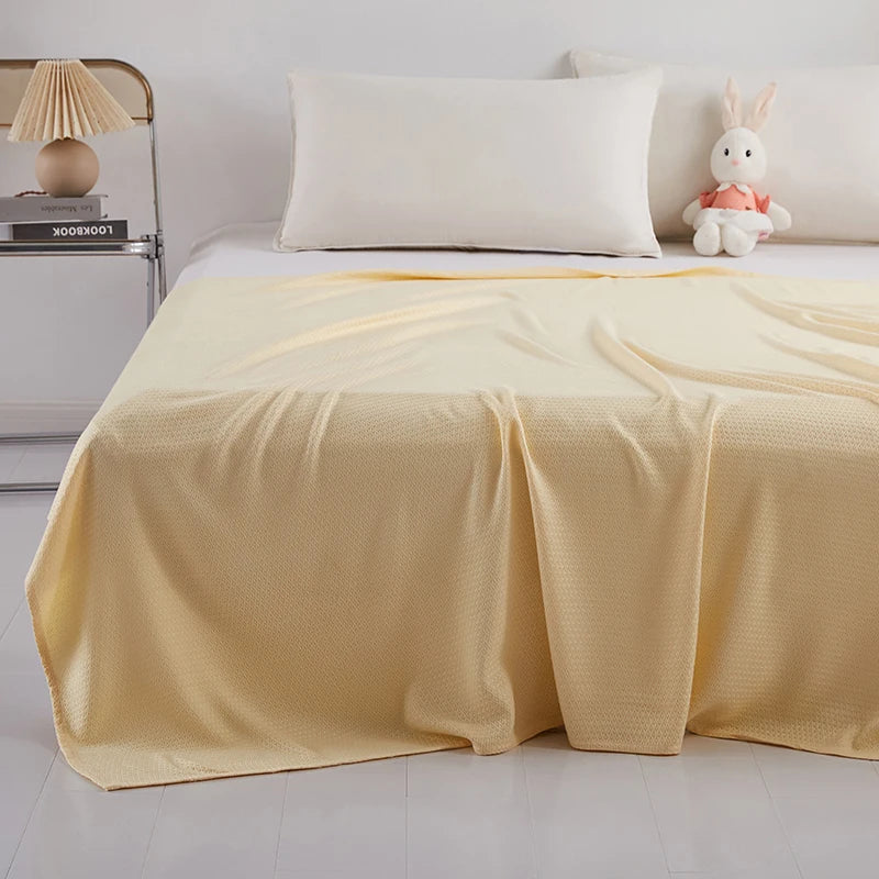 HushWeight Bamboo Cooling Blanket-Lightweight Calm for Warm Nights
