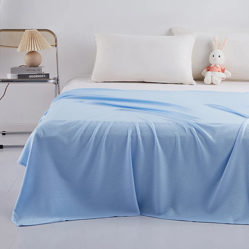 HushWeight Bamboo Cooling Blanket-Lightweight Calm for Warm Nights